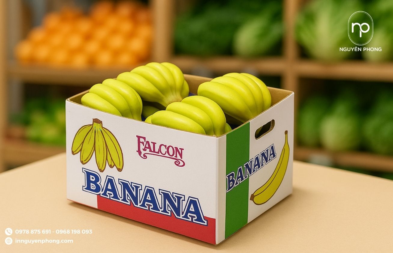 Công nghệ in thùng carton đựng chuối hiện đại